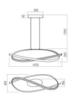 Závěsné svítidlo IMPULS SU LED 38W 3000K SWH  REDO 01-3615