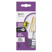 LED žárovka Filament A60 4W(40W) 470lm E27 NW Z74222 Emos neutrální bílá