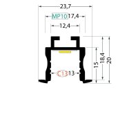 AL profil FKU63 C13/MP10 pro LED, bez plexi, 2m, elox FK TECHNICS 4738350