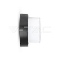 12W LED Wall Light Black Round 4000K,  V