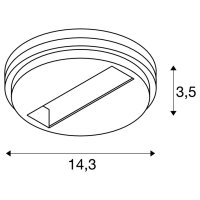 DALI, bodový výstup černá SLV 1004684