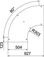 OBO LBD 90 500 R3 FS Víko pro 90° oblouk