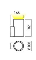 XLOBBY WALL/CEILING FITTING UP LIGHT E27