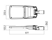 XLANE STREET FITTING 40W/60W 100-277V AC