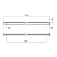 XAXE LINEAR LIGHT FITTING 2036mm 20W 24V