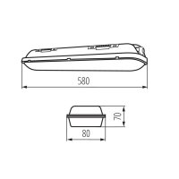 Prachotěsné LED svítidlo MAH-LED N 20W-NW/PC KANLUX 22603