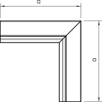 Vnitřní roh OBO LKM I60060FS s vrchním dílem 60x60mm Ocel pásově zinkováno