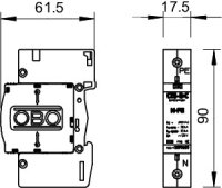 OBO C 25-B+C 1 Svodič přepětí, jiskřiště mezi N a PE 255V