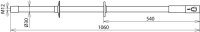 Izolační tyč pro PHE se závitem M12 a nástrčná spojka délka 1060 mm DEHN 766075
