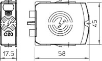 OBO C20-0-255 Vrchní díl C20