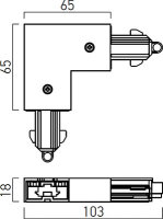 MINITRACK 1c L CONNECTION & LEFT-HAND PO