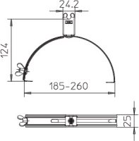 OBO 132 VA 35 Střešní držáky vedení 35 mm Nerez ocel materiál 1.4307 A2 1.4301