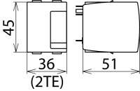 Svodič přepětí ochranný modul pro DEHNrail M 4-pólový 255V pro M32A 953021