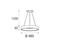 LED2 3270351D BELLA 48 P-Z, W DALI/PUSH DIM 40W 2CCT 3000K/4000K