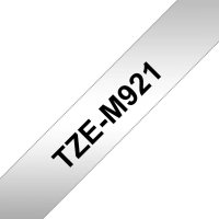 BROTHER TZe-M921, stříbrná metalická / černá (9mm, laminované)