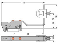 Držák přípojnice, pro přípojnice Cu 10x3 mm, Flexibilní, stříbrná