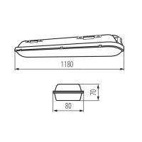 Prachotěsné LED svítidlo MAH-LED N 40W-NW/PC KANLUX 22604