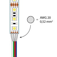 4-žilový vodič AWG 20, červená/zelená/modrá/bílá MCLED ML-733.002.21.0