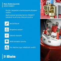 Zásuvka vestavná 32A 5p 380V IP44 3h Quick-Connect BALS 130313