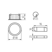 TIBERI PRO 20W-940-W Vestavné svítidlo LED KANLUX 35670