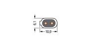 Ploché vedení Eca 2x1,5mm2 světle šedá WAGO 897-121