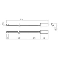 XAXE LINEAR LIGHT FITTING VERTICAL 1114m