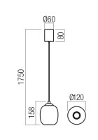 Závěsné svítidlo KHADI SU LED 6W 3000K SMOKE  REDO 01-3486