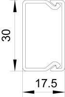 OBO WDK15030RW Nástěnný a stropní kanál WDK 15x30x2000 čistě bílá