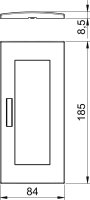 OBO AR45-BF3 RW Krycí rámeček Modul 45 3 násobný 84x185mm čistě bílá