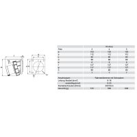 přívodka vestavná 4 pólová 63A/500V 7h IP67 šikmá příruba 100x112mm POWER TWIST