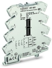 Měřicí transformátor teploty pro senzory RTD, 24 V DC světle šedá WAGO 857-801