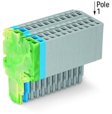 Pružinová svorka CAGE CLAMP 1,5mm2 zž/modrá/šedá 15pól. WAGO 2020-215/000-039