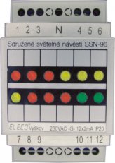 Sdružené světelné návěstí SSN-DIN-96 6Y/6O 24DC Eleco VEP CZ 266026