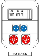 ROS 11/I-632 Zásuvková rozvodnice 1x3253 SEZ DK ROS 11/I-632