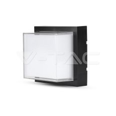 12W LED Wall Light Black Square 4000K,