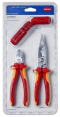 KNIPEX Sada pro elektroinstalace 1x 13 86 200, 1x 16 95 01 SB, 1x 70 06 160