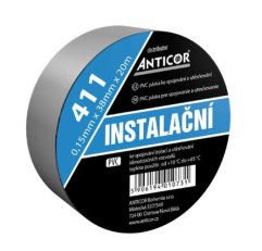 Instalační páska ANTICOR 411 PVC 30x10x0,13 bílá