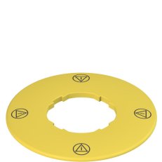 PIZZATO Žlutý štítek, průměr 60 mm, popis/symboly dle ISO 13850