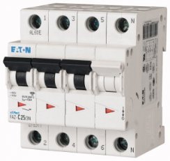 FAZ-C8/3N Jistič FAZ char C 3+N-pólový 8A 15kA (ČSN EN 60947-2) Eaton 278970