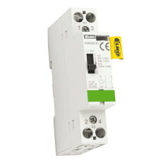 Instalační stykač s manuálním ovládáním 2x20A VSM220-20 24V AC ELKO EP