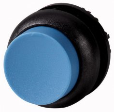 Eaton M22S-DRH-B Ovládací hlavice, zvýšené tlačítko, aretace,kroužek černý,modrá