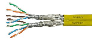 Kabel S/FTP Cat.7a 1200 MHz 2x(4x2xAWG22