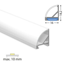 Rohový hliníkový profil RC 18x16m bez difuzoru 1m MCLED ML-761.451.07.1