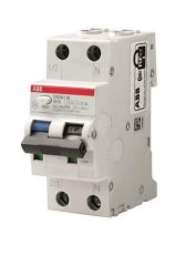 ABB DS201 M C6 AC100 kombinace jistič/chránič 2P (1P+N) 6A 100mA C 10kA AC