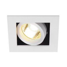 KADUX 1 GU10, svítidlo typu downlight, hranaté, bílé matné, max. 50 W SLV 115511