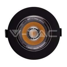 V-TAC LED Downlight 10W COB Reflector Black Housing 3000K VT-2-13