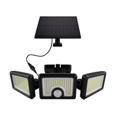 Solární reflektor SALEM LED 5W CW IP65 s čidlem pohybu černá IDEUS 04227