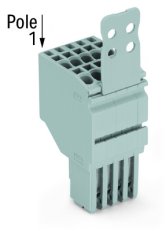 Pružinová svorka Push-in CAGE CLAMP 1,5mm2 šedá 15pól. WAGO 2020-215/135-000