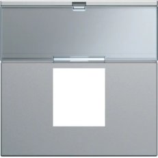Krytka datové zásuvky s popis. polem gallery, 45x45 mm, stříbrná BERKER WXD206T