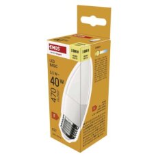 LED žárovka Basic svíčka E27 5,5 W (40 W) 470 lm teplá bílá EMOS ZL4F22